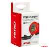 ΠΡΙΖΑ ΜΕ 2 ΘΥΡΕΣ USB ΚΑΙ ΚΑΠΑΚΙ ΚΟΚΚΙΝΗ 12/24V 5-12V 3.0A QUICK CHARGER MOD-09 AMIO -1 ΤΕΜ.