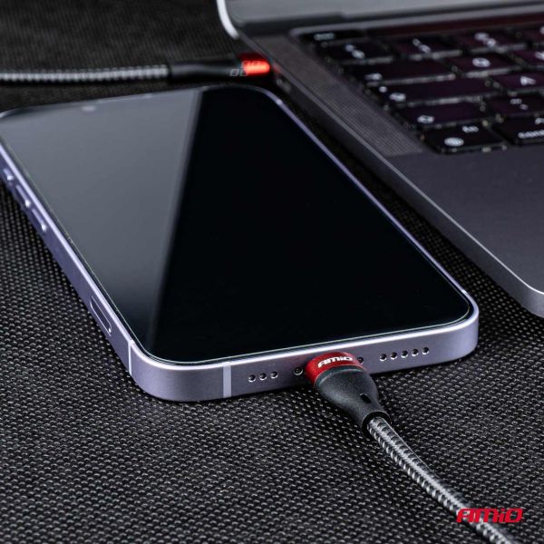 ΚΑΛΩΔΙΟ ΦΟΡΤΙΣΗΣ ΚΑΙ ΣΥΓΧΡΟΝΙΣΜΟΥ USB TYPE C ΣΕ APPLE LIGHTNING 100cm 2.4A UC-17 AMIO - 1 ΤΕΜ.