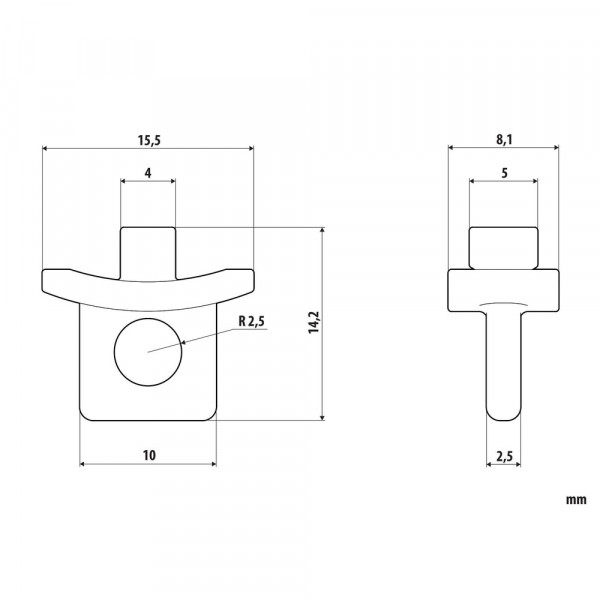 ΓΑΝΤΖΑΚΙΑ ΚΟΥΡΤΙΝΑΣ ΦΟΡΤΗΓΟΥ F-1 4mm U-TYPE  LAMPA - 10 ΤΕΜ.