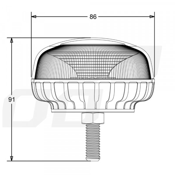 ΦΑΡΟΣ LED MINI 12/24V 18SMD ΒΙΔΩΤΟΣ ΠΟΡΤΟΚΑΛΙ 91x86mm ΑMiO - 1 TEM.