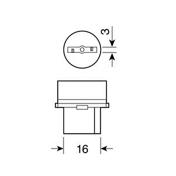 ΛΑΜΠΑ ΑΚΑΛΥΚΗ ΓΙΓΑΣ 12V/W21W