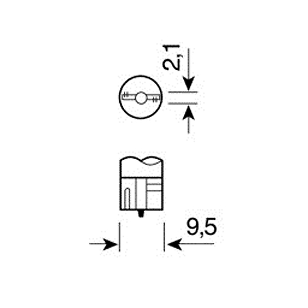 ΛΑΜΠΑ ΑΚΑΛΥΚΗ 12V/W5W 5W