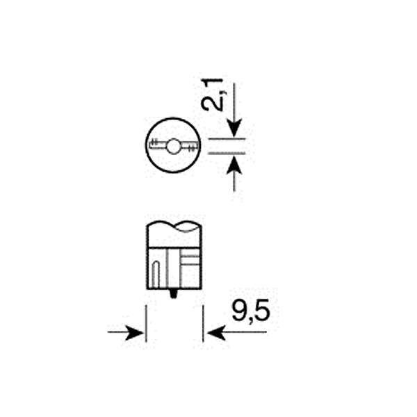 Τ10 ΨΕΙΡΑ ΔΙΑΘΛΑΣΗΣ ΛΕΥΚΟ ΦΩΣ W2.1x9.5d