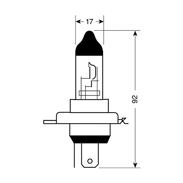 H4 XENON-BLUE 12V/60-55W 92mm 4.500Κ