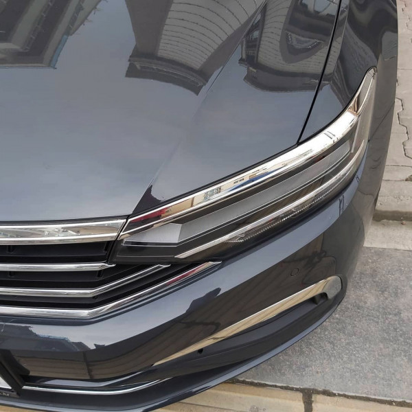 VW PASSAT B8.5 2019+ ΔΑΧΤΥΛΙΔΙΑ ΦΩΤΩΝ ΟΜΙΧΛΗΣ ΧΡΩΜΙΟ ΜΕΤΑΛΛΙΚΑ S-DIZAYN - 2 TEM.