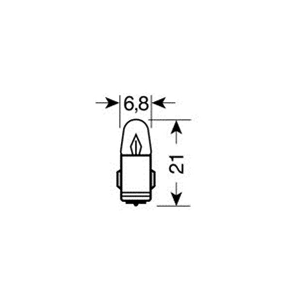 ΛΑΜΠΑΚΙΑ ΜΙΝΙΟΝ (J) 12V/2W BA7s ΜΩΒ 21mm