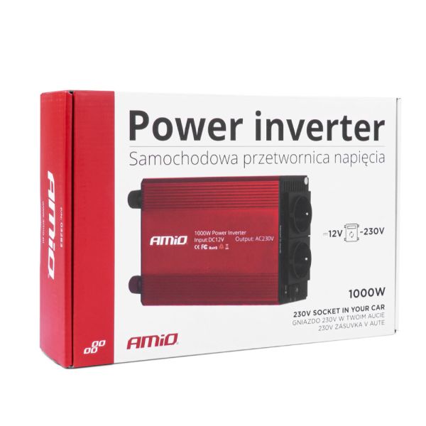 INVERTER 12&gt;230V 1000W&gt;2000W 3x230V socket PI05 ΑMiO - 1 TEM.