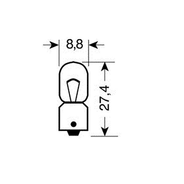 ΛΑΜΠΑΚΙΑ ΜΙΝΙΟΝ 12V T4W BA9s ΜΩΒ