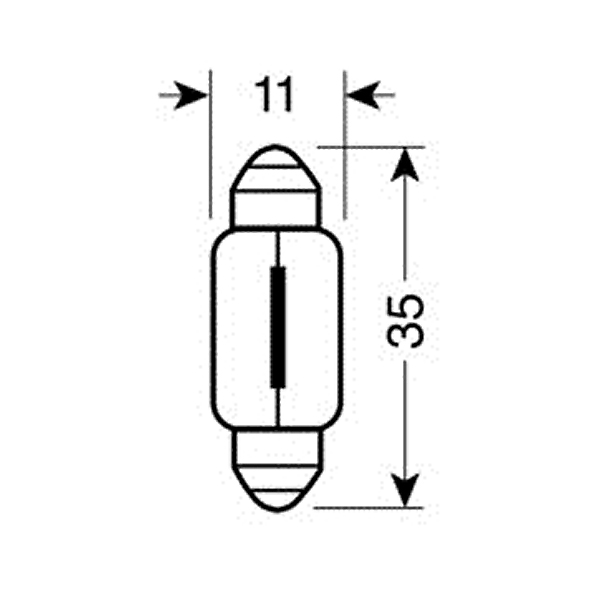 ΛΑΜΠΑΚΙΑ ΠΡΑΣΙΝΑ ΣΩΛΗΝΩΤΑ 12V/10W 35mm