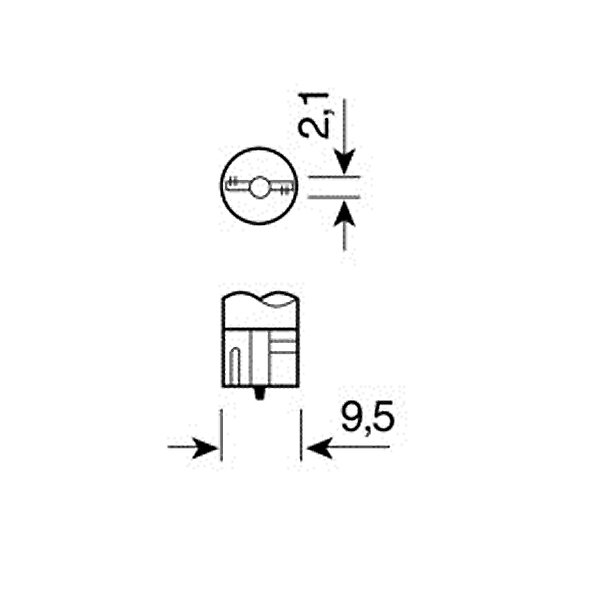 ΛΑΜΠΑΚΙΑ 12V/WB5W 5W W2.1x9.5d ΠΡΑΣΙΝΑ