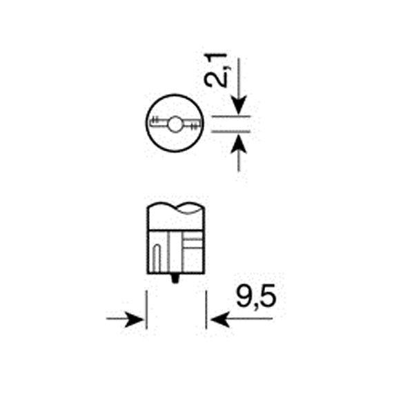 ΛΑΜΠΑΚΙΑ 12V/WB5W 5W W2.1x9.5d ΚΟΚΚΙΝΑ