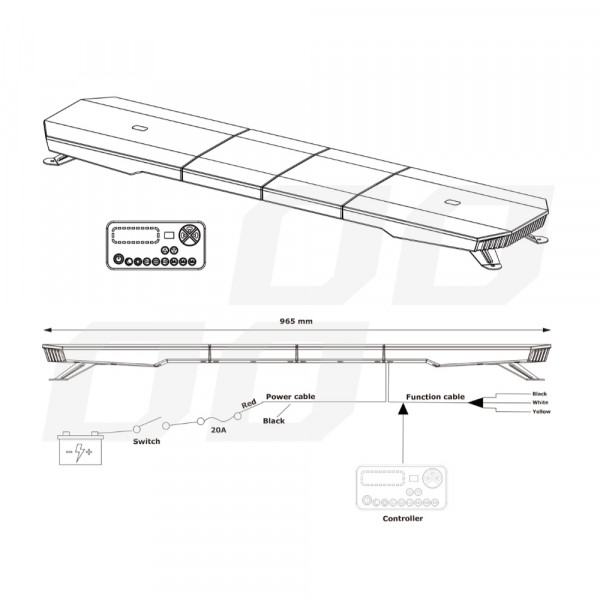 ΣΤΡΟΜΠΟ ΜΠΑΡΑ 12/24V 180xSMD LED 54'' 51 ΧΡΗΣΕΩΝ ΜΕ ΦΙΣ ΑΝΑΠΤΗΡΑ ΒΙΔΩΤΗ 1372x280X82mm​ ΑMiO - 1 TEM.