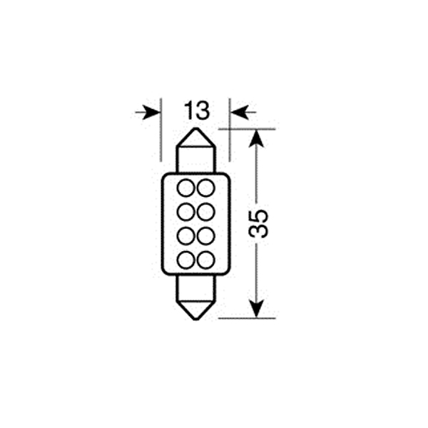 ΛΑΜΠΑΚΙ ΠΛΑΦΟΝΙΕΡΑΣ 8 LED 13x35mm