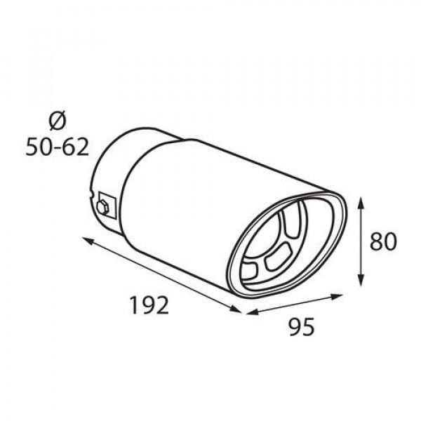 ΑΚΡΟ ΕΞΑΤΜΙΣΗΣ TS-3 50-62mm - ΟΒΑΛ ΚΟΦΤΟ