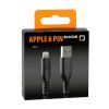 ΚΑΛΩΔΙΟ ΦΟΡΤΙΣΗΣ & ΜΕΤΑΦΟΡΑΣ ΔΕΔΟΜΕΝΩΝ USB A &gt;APPLE 8PIN 3000mA/18W ΣΙΛΙΚΟΝΗΣ ΜΑΥΡΟ 20cm OPTILINE LAMPA - 1 TEM.