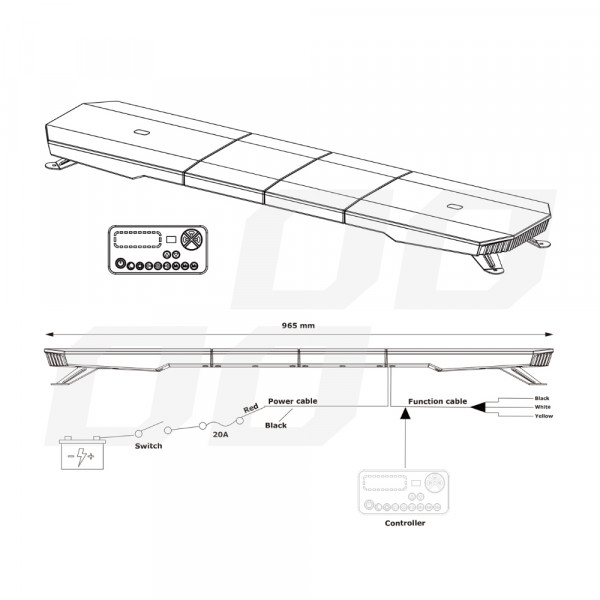 ΣΤΡΟΜΠΟ ΜΠΑΡΑ 12/24V 51 ΧΡΗΣΕΩΝ 108xSMD ΠΟΡΤΟΚΑΛΙ LED 30