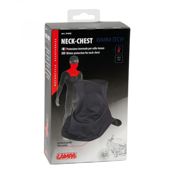 ΠΡΟΣΤΑΤΕΥΤΙΚΟ ΛΑΙΜΟΥ NECK-CHEST WARM-TECH ΜΑΥΡΟ ΠΟΛΥΕΣΤΕΡΙΚΟ ΥΦΑΣΜΑ (ONE SIZE)