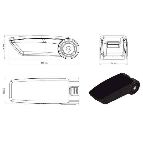 Renault Twingo LHD 2014+ / Smart Fortwo LHD 2014+ / Forfour LHD 2014+ Ολοκληρωμένος Τεμπέλης Καθίσματος ARMSTER 3 SEAT MOUNTED από Πλαστικό και Vegan Δέρμα σε Μαύρο Χρώμα RATI - 1 τεμ.