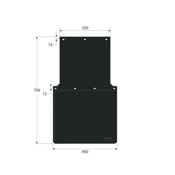 ΛΑΣΠΩΤΗΡΕΣ ΦΟΡΤΗΓΟΥ PVC ΜΑΥΡΟΙ ΜΕ ΕΓΚΡΙΣΗ 450x750x350mm LAMPA - 2 ΤΕΜ.