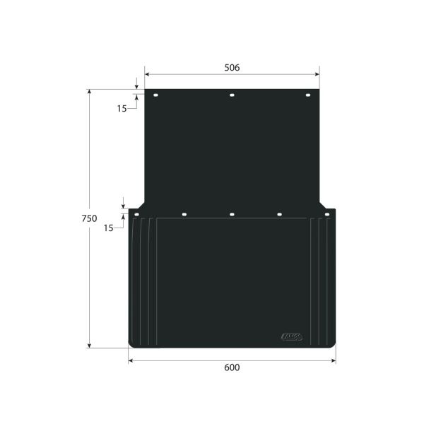 ΛΑΣΠΩΤΗΡΕΣ ΦΟΡΤΗΓΟΥ PVC ΜΑΥΡΟΙ ΜΕ ΕΓΚΡΙΣΗ 600x750x506mm LAMPA - 2 ΤΕΜ.