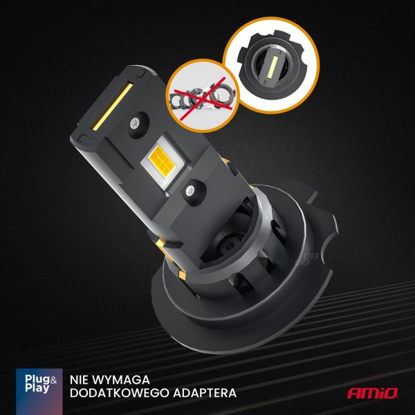 ΛΑΜΠΕΣ LED FULL CAN BUS H7 12V 44W 6.500K 3.936lm CSP X4 SERIES AVIATOR PLUG & PLAY ΑΜΙΟ - 2 ΤΕΜ.