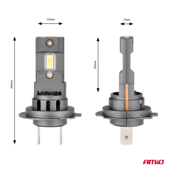 ΛΑΜΠΕΣ LED FULL CAN BUS H7 12V 44W 6.500K 3.936lm CSP X4 SERIES AVIATOR PLUG & PLAY ΑΜΙΟ - 2 ΤΕΜ.