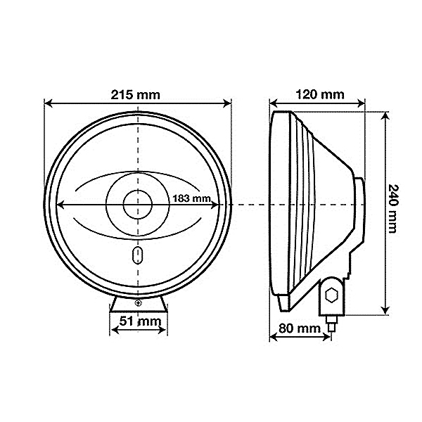 ΠΡΟΒΟΛΕΑΣ ANGEL-EYES 12/24V H3 130W