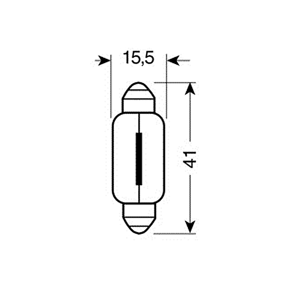 ΛΑΜΠΑΚΙΑ ΣΩΛΗΝΩΤΑ 18W/12V SV8,5x8 15x41m