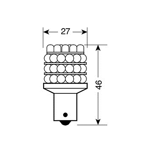 ΛΑΜΠΑ ΜΟΝΟΠΟΛΙΚΗ 36 LED ΠΟΡΤΟΚΑΛΙ 12V